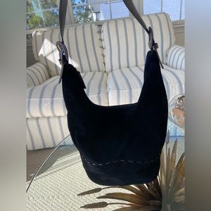 Black Suede Giani Bernini Bucket Bag